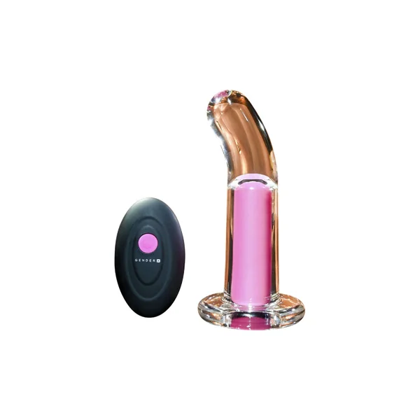 Gender X Pink Paradise Rechargeable Vibrating Remote Control Curved Butt Plug