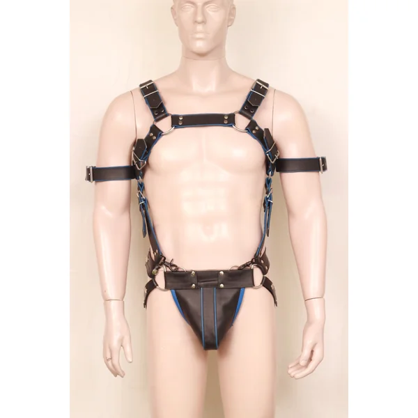 Genuine Crossbow Mens Leather Body Harness with Jockstrap