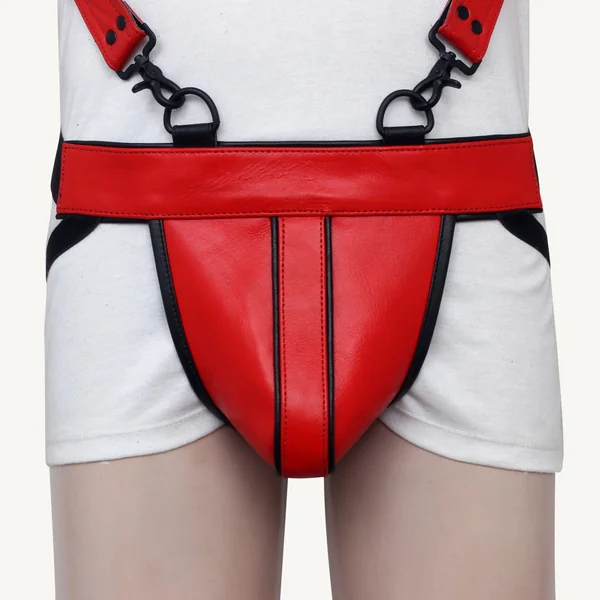 Genuine Leather Bondage Harness with Adjustable Strap