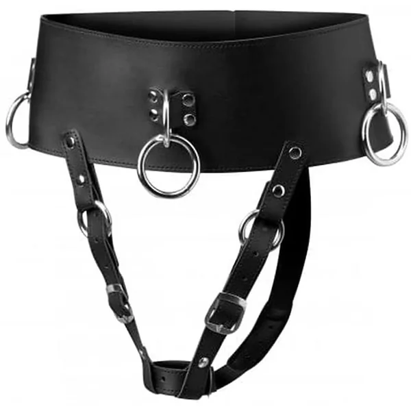 Genuine Leather Forced Orgasm Belt