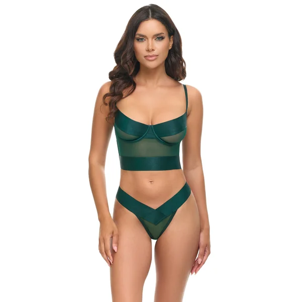 Gia Strappy Mesh Bustier Set