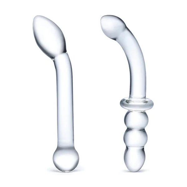 Glas 2 Pc G-spot Pleasure Glass Dildo Set