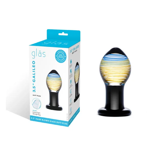 Glas 3.5 in. Galileo Glass Butt Plug