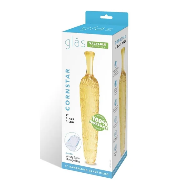 Glas Cornstar 8 Glass Dildo - Yellow