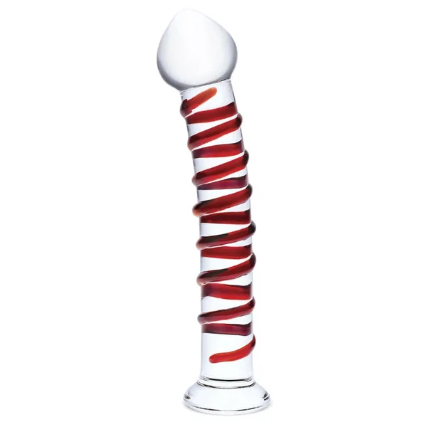 Glas Mr. Swirly Swirl Shaft Texture Glass Dildo