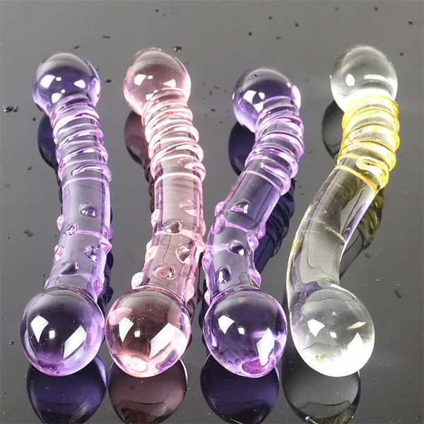 Glass Double Head Female Butt Plug Toy