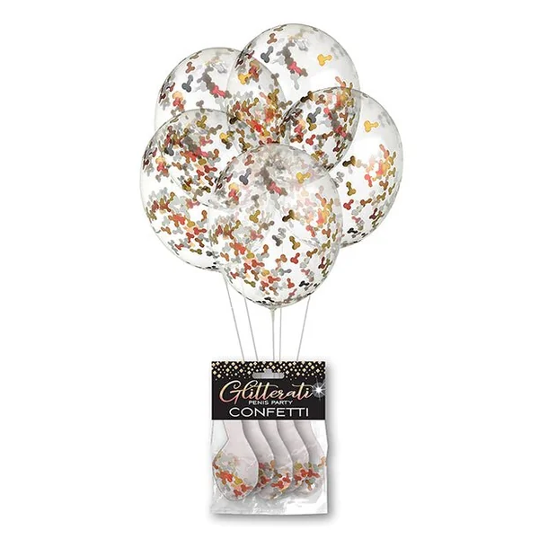 Glitterati Penis Party Balloons - Pack Of 5