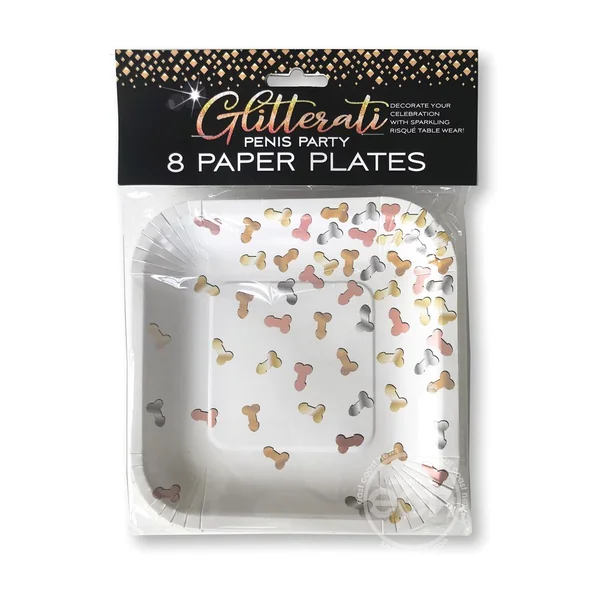 Glitterati Penis Party Paper Plates (8 pack)SE-0608-80-3