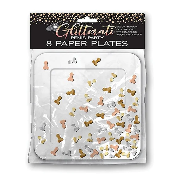 Glitterati Penis Party Pates - Pack Of 8