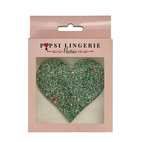 Glow in the Dark Glitter Heart Pasties