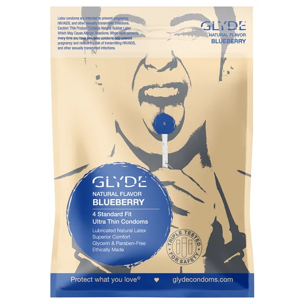 Glyde Organic Condoms 4pk - Assorted Flavors