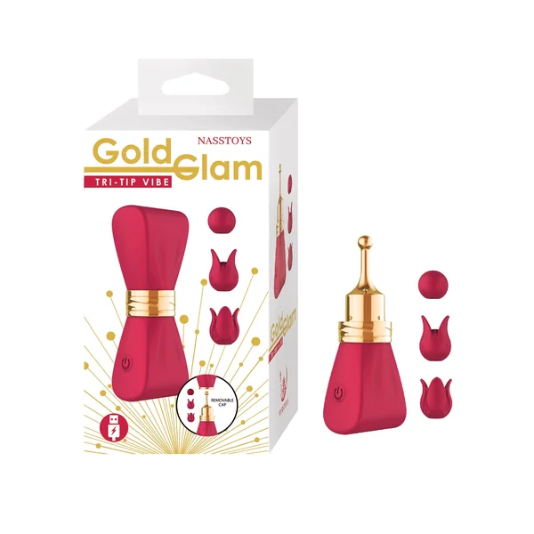Gold Glam Tri-Tip Vibe - Red