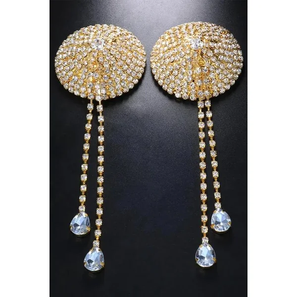 Golden Crystal Tassel Pasties
