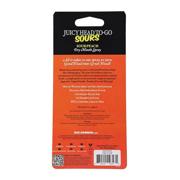 GoodHead Juicy Head Dry Mouth Spray To-Go - .30 oz Sour Peach