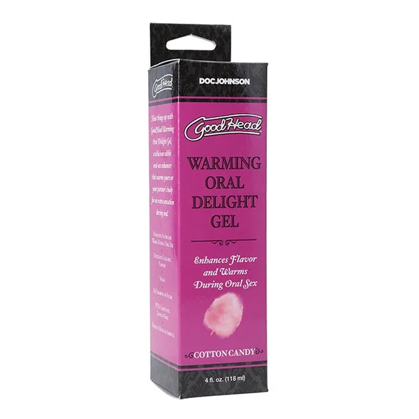 GoodHead Warming Oral Delight Gel - 4 oz Cotton Candy