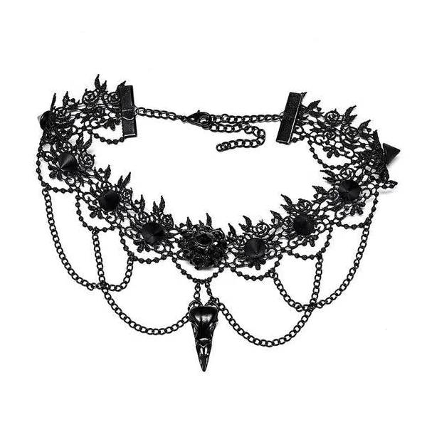 GOTH SKULL CHOKER
