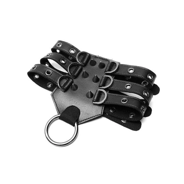 GOTHIC COLLAR WITH SPIKES AND O RING