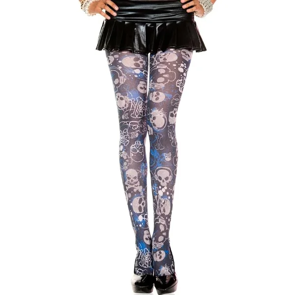 Gothic Graphic Opaque Pantyhose