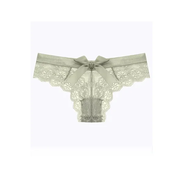 Green Lace Cheeky Cut Panty with Bow