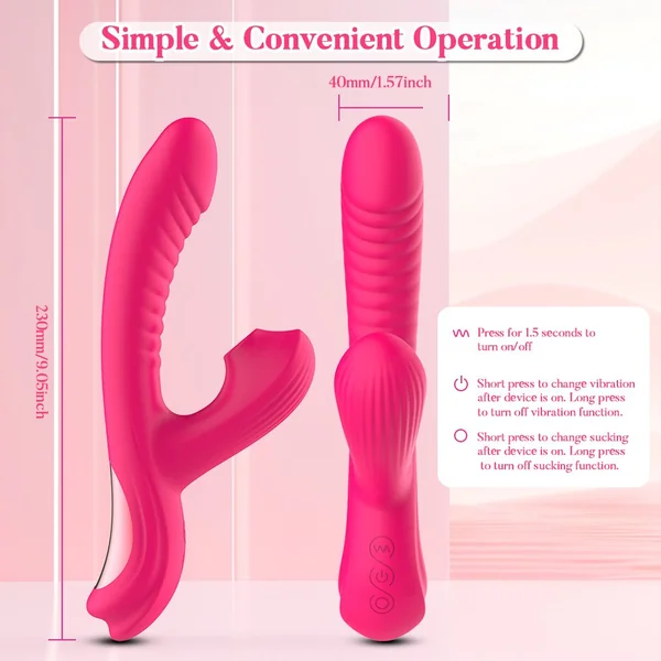 G-Spot Vibrator For Women Orgasm – Sucking Vibrator Clit Stimulator Dildo Massager With 10 Modes, Silicone Adult Sex Toys For Couple Sex Things