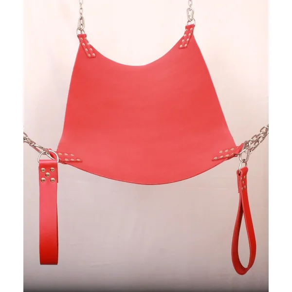 Handcrafted Bondage Leather Sex Swing with 2 Leg Loops