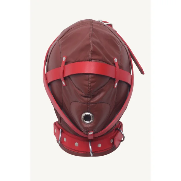 Handcrafted Leather Bondage Hood with Adjustable Straps