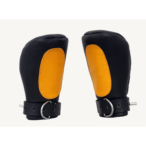 Handcrafted Leather Bondage Mittens for Ultimate Restraints
