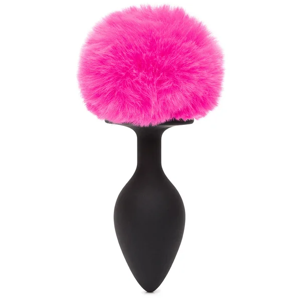 Happy Rabbit Butt Plug - Black/Pink Tail