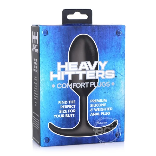 Heavy Hitters Premium Silicone Weighted Anal Plug - Large - Black