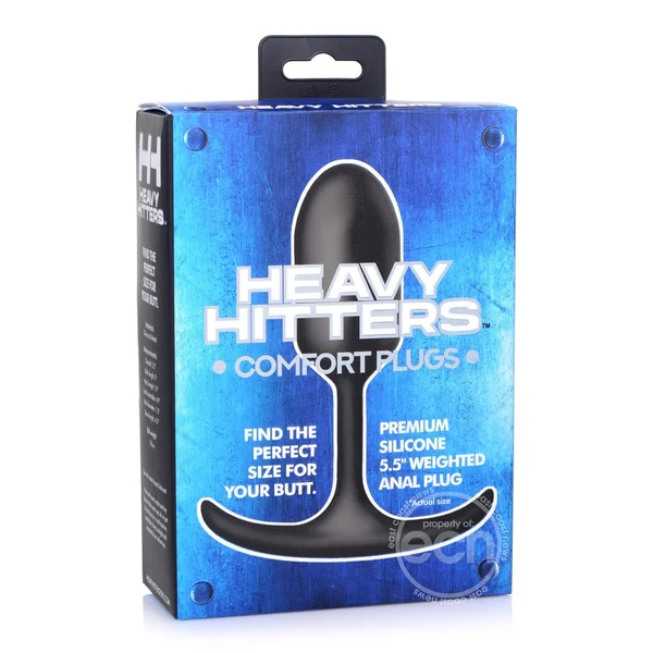 Heavy Hitters Premium Silicone Weighted Anal Plug - Medium - Black