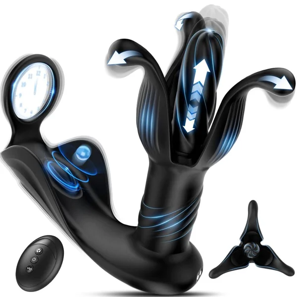 Hellflower II – Expanding Anal Vibrator with Cock Ring – Prostate & Perineum Massager