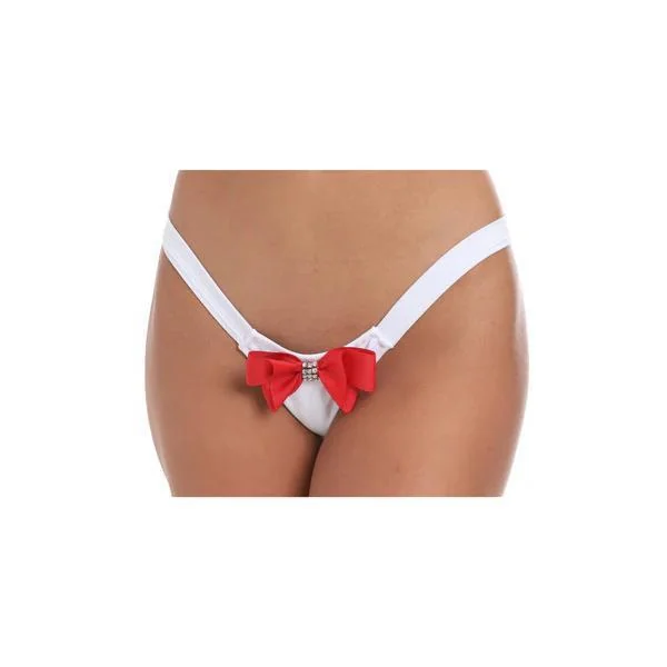 HOLIDAY THONG WITH BOW