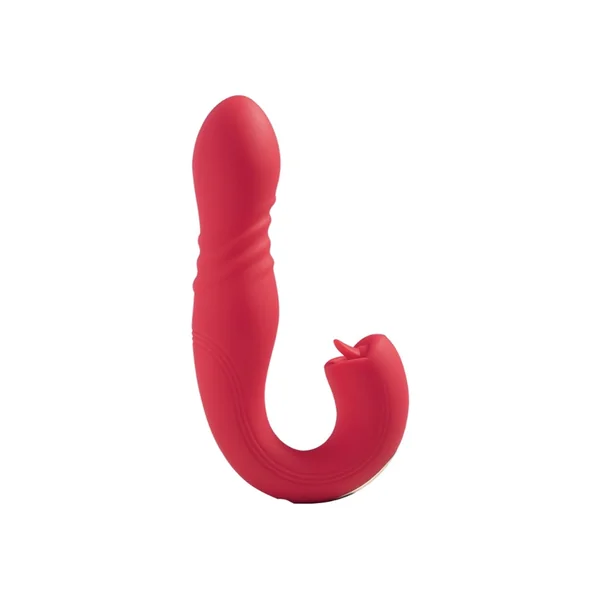 Honey Play Box App Enabled JOI Thrust Thrusting Head And Flicking Tongue Vibrator
