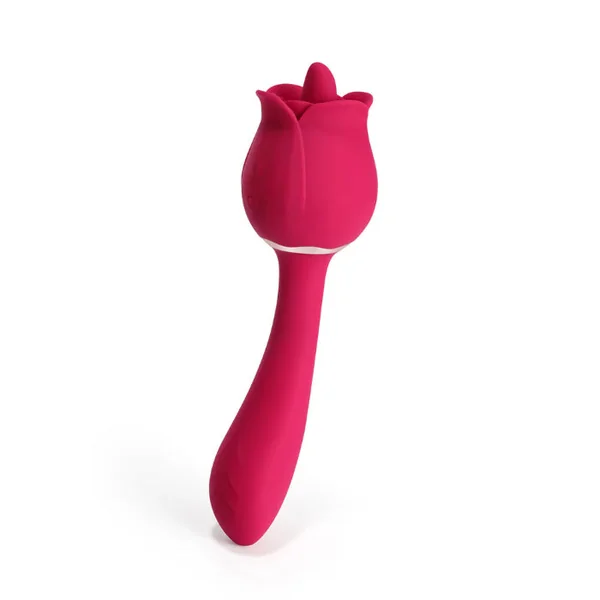 Honey Play Box Rhea The Rose Tongue Licking Vibrator and G-spot Rechargeable Vibrating Silicone Massager