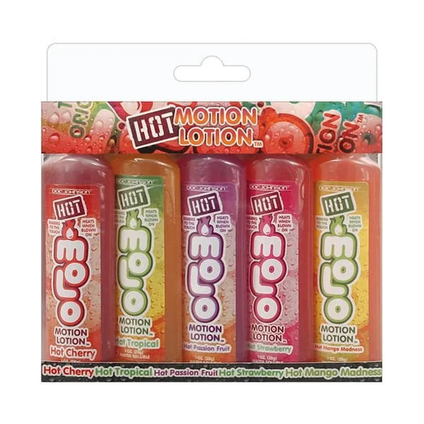 Hot Motion Lotion - 1 Oz Bottle Asst. Flavors Pack Of 5