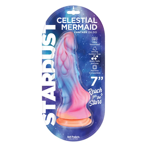 Hott Products 7” Stardust Celestial Mermaid Silicone Dildo