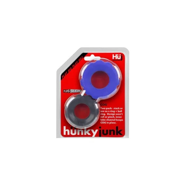 Hunkyjunk COG 2 size c-ring, pack, cobalt / tar