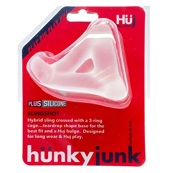 Hunkyjunk SLINGSHOT 3-Ring Teardrop Cock Sling Ice