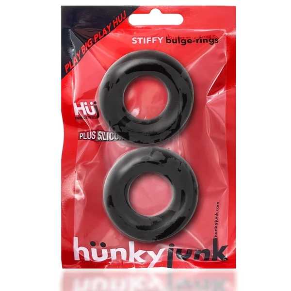 Hunkyjunk STIFFY 2-Pack Bulge Cockrings Tar Ice