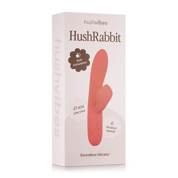 Hush Silicone Rabbit Vibrator - Coral
