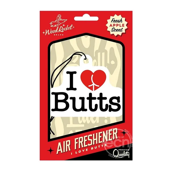 I Love Butts Air Freshener - Red/White/Black
