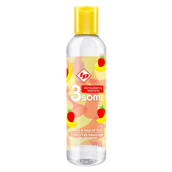 ID LUBRICANTS 3some Strawberry Banana 4 oz Flavored Lubrication