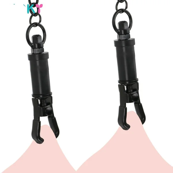 IKOKY Adjustable Metal Nipple Clips Adult Games Breast Bondage Torture Play Clamps Sex Toys for Couple Nipple Stimulator