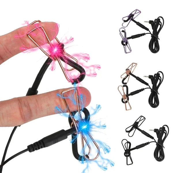 IKOKY Nipple Clips Electric Shock Sex Toys for Women Nipple Clamps Electro Breast Massager Sex Tools Medical Themed Toy