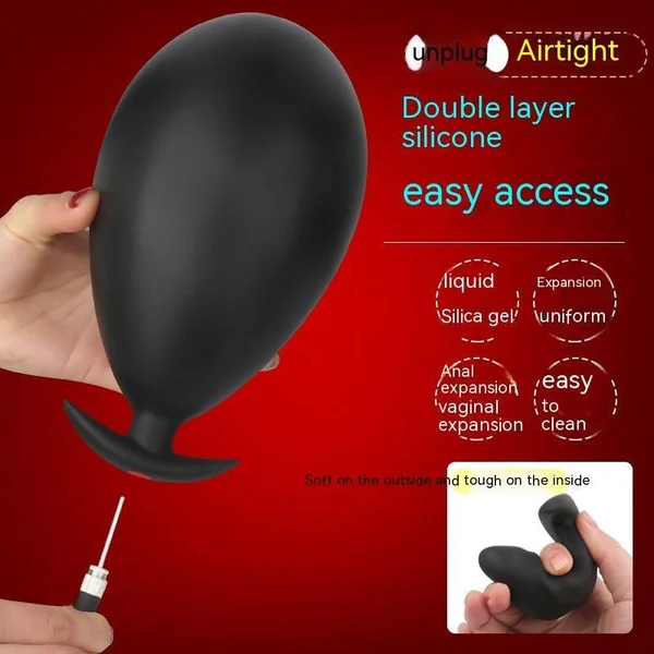 Inflatable Liquid Silicone Out Butt Plug