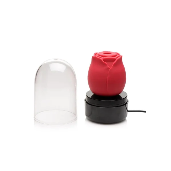 Inmi Bloomgasm Enchanted Rose Rechargeable Silicone 10X Clitoral Stimulator - Red