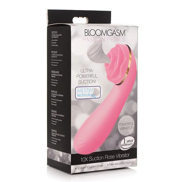 Inmi Bloomgasm Passion Petals Rose 10X Suction & Vibrator - Pink