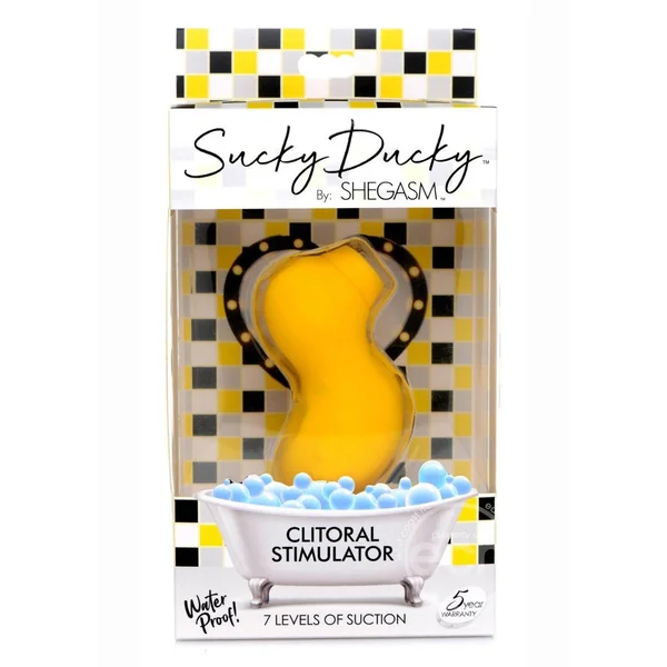 Inmi Shegasm Sucky Ducky Silicone Rechargeable Clitoral Stimulator - Yellow