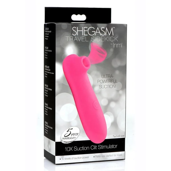 Inmi Shegasm Travel Sidekick 10X Suction Clit Stimulator - Pink