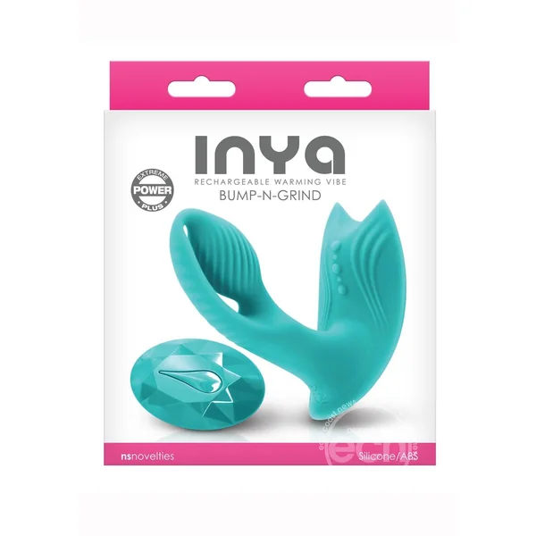 Inya Bump-N-Grind Silicone Rechargeable Warming Vibrator with Remote Control